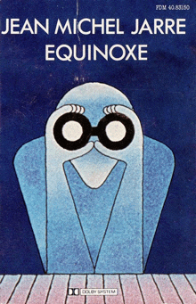 a book called equinoxe by jean michel jarre has a blue bird on the cover