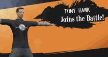 tony hawk joins the battle in a video game advertisement