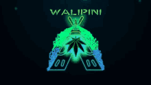 a neon sign that says walipini with a teepee