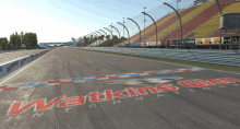 a race track with the words watkinsglen international written on the ground