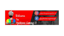 a banner that says welcome to pythleon gaming