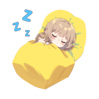 a girl is sleeping in a yellow blanket with the letters n and z above her