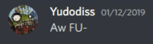 a screenshot of yudodiss 's profile on a discord channel