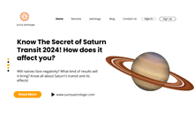 a website for sunny astrologer shows a picture of saturn