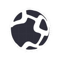 a black and white icon of a globe