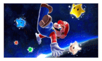 a picture of mario falling through the air in a video game