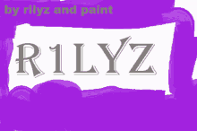 r1lyz is written in a purple frame on a white background