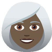 a cartoon illustration of a woman 's face with white hair