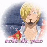 a picture of a man with the words solo de yao written below him