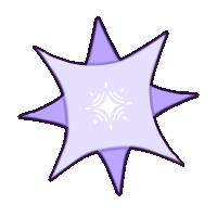 a drawing of a purple star with a diamond in the center