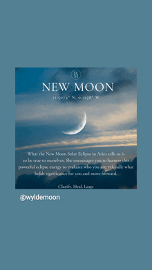 a poster for the new moon solar eclipse