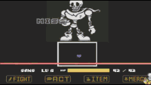 a video game screen shows a circle with a blue heart in it and says sans on the bottom