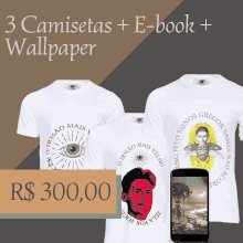 3 camisetas and e-book for r $ 300.00 with a cell phone