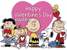 a valentine 's day card with snoopy and his friends