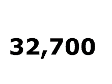 a white background with the number 32,700 in black