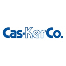 a blue and white logo for a company called cas-ker co.