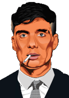 a man with a cigarette in his mouth wearing a suit and tie