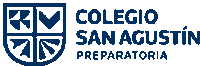 a logo for colegio san agustin preparatoria with a crest