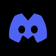 a blue icon with two black circles on it