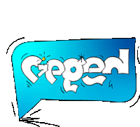 a blue speech bubble with the word " geek " on it