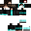 a minecraft skin of a boy with a hood and a blue shirt .