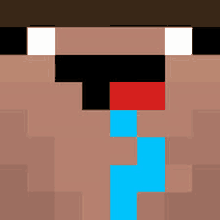 a close up of a minecraft character 's face with a tear coming out of it .