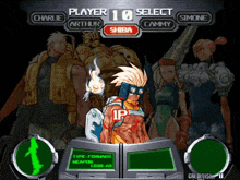 a video game with a player 10 select screen