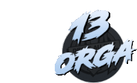 a logo that says 13 orga on a black background