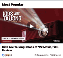 kids are talking with dr. don is the most popular show on facebook