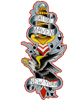 a sticker for tattoo maven new york