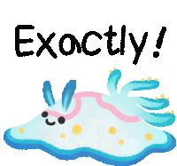 a drawing of a sea slug with the words exactly written above it