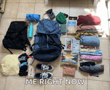 a picture of a backpack filled with clothes and a book that says new york on it