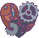 a cartoon drawing of a heart made of gears and a syringe .