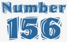 a blue number 156 logo on a white background