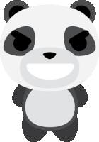 a cartoon panda bear with a big smile on his face