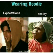 a picture of a man and a woman wearing hoodies