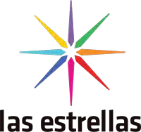 a logo for las estrellas shows a colorful star