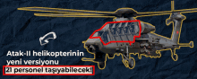 a drawing of a helicopter with the words " atak-il helikopterinin yeni versiyonu "