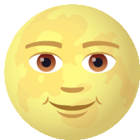 a cartoon illustration of a smiling yellow moon