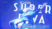 a picture of a man in a wheelchair with the words karim silver has arrived