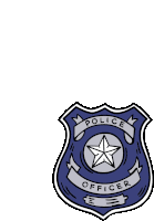 a police officer badge with a star and the word police on it