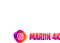 a logo for mariin 4k with a instagram logo