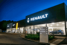 a renault car dealership with a sign that says taller