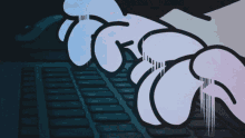 a cartoon drawing of a person using a keyboard