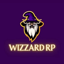 a logo for wizard rp shows a wizard with a beard