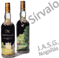 two bottles of macallan whiskey with a picture of a deer on them