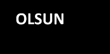 a black background with the word olsun in white