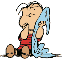 a cartoon of a child holding a blue towel