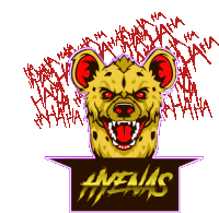 a drawing of a hyena with the word amelias in front of it