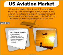 us aviation market size share and trends analysis report by type passenger airlines cargo airlines aircraft manufacturing airport management and catering